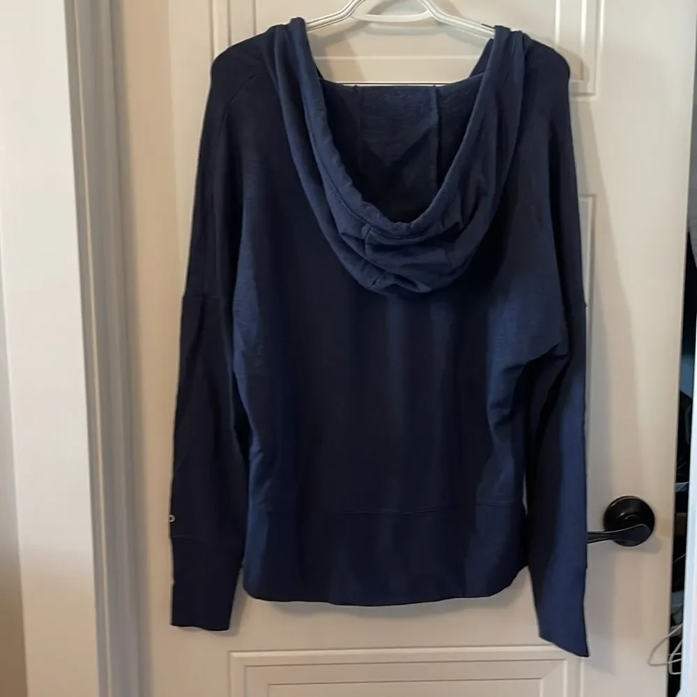 Alo Yoga Navy Slouchy Hooded Sweatshirt - Picture 4 of 6